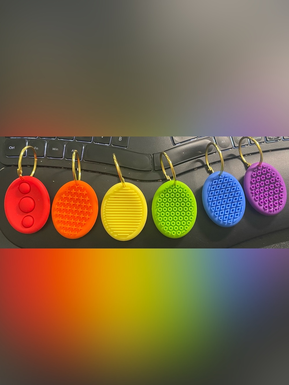 CHOICE OF COLOR - Textured soft worry stone, fidget, stress toy